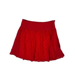 Vera Moda Red Polka Dot Sheer Mini Skirt Size 36‎